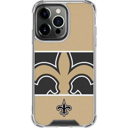 NFL New Orleans Saints Zone Block iPhone 16 Pro Clear Case